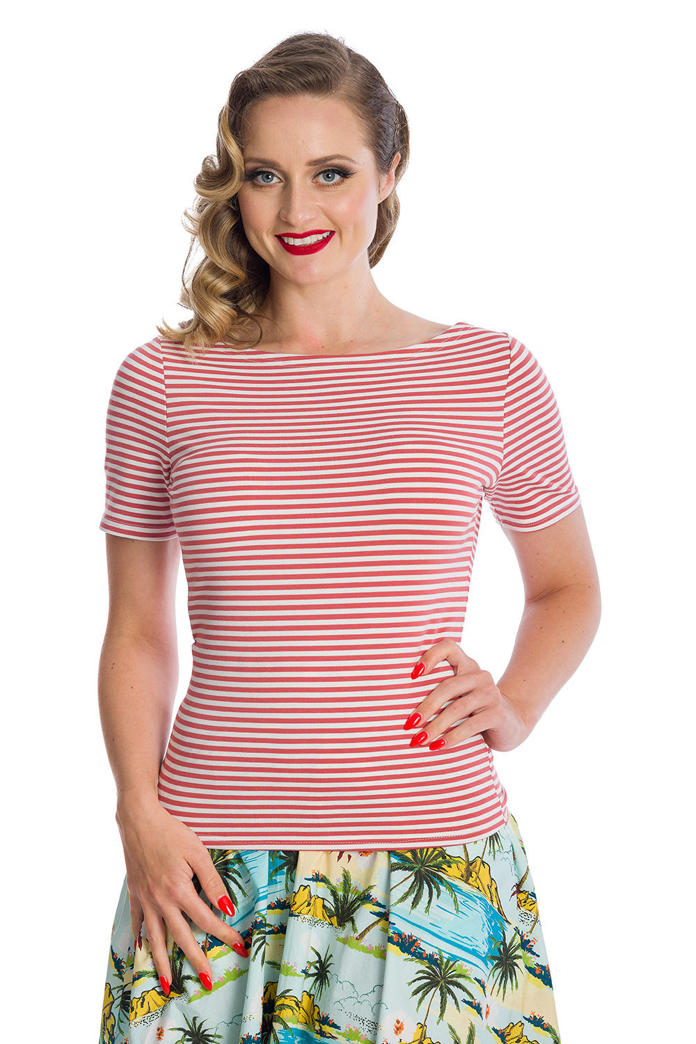 Pink SZIZZLE STRIPE TOP