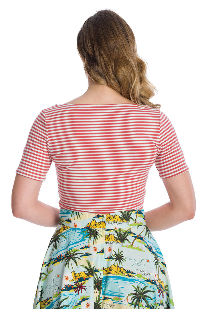 Pink SZIZZLE STRIPE TOP