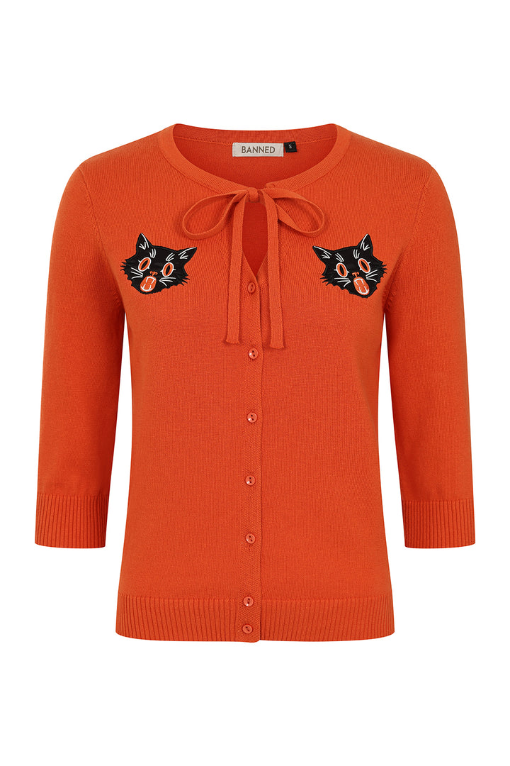 scared cat cardigan
