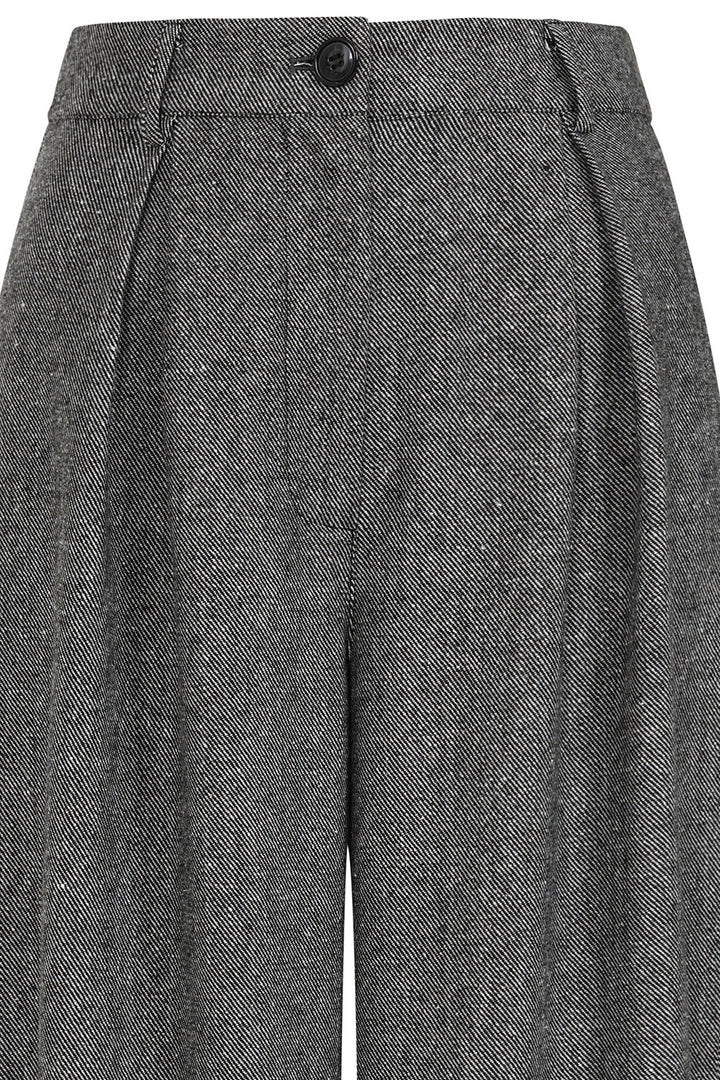 Grey Lori herringbone trousers