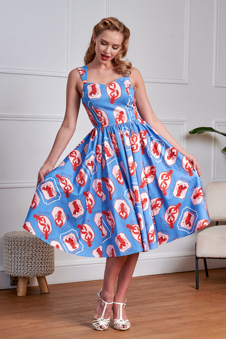 Blue Winnie Lobster Love Dress
