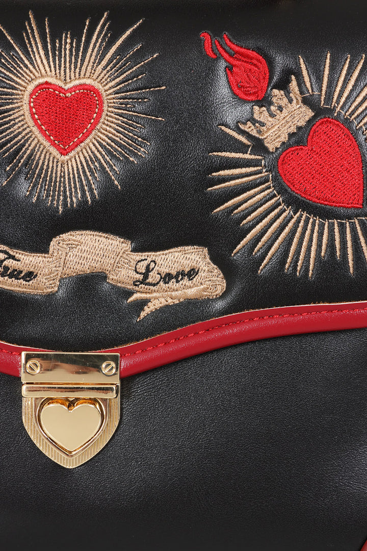 Black TRUE LOVE HANDBAG