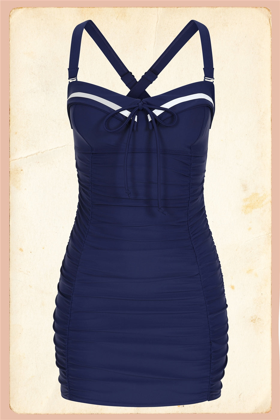 Sailor folded collar Swimwear