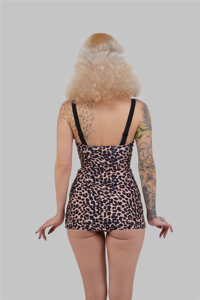 Leopard Print Wired Swimsuit