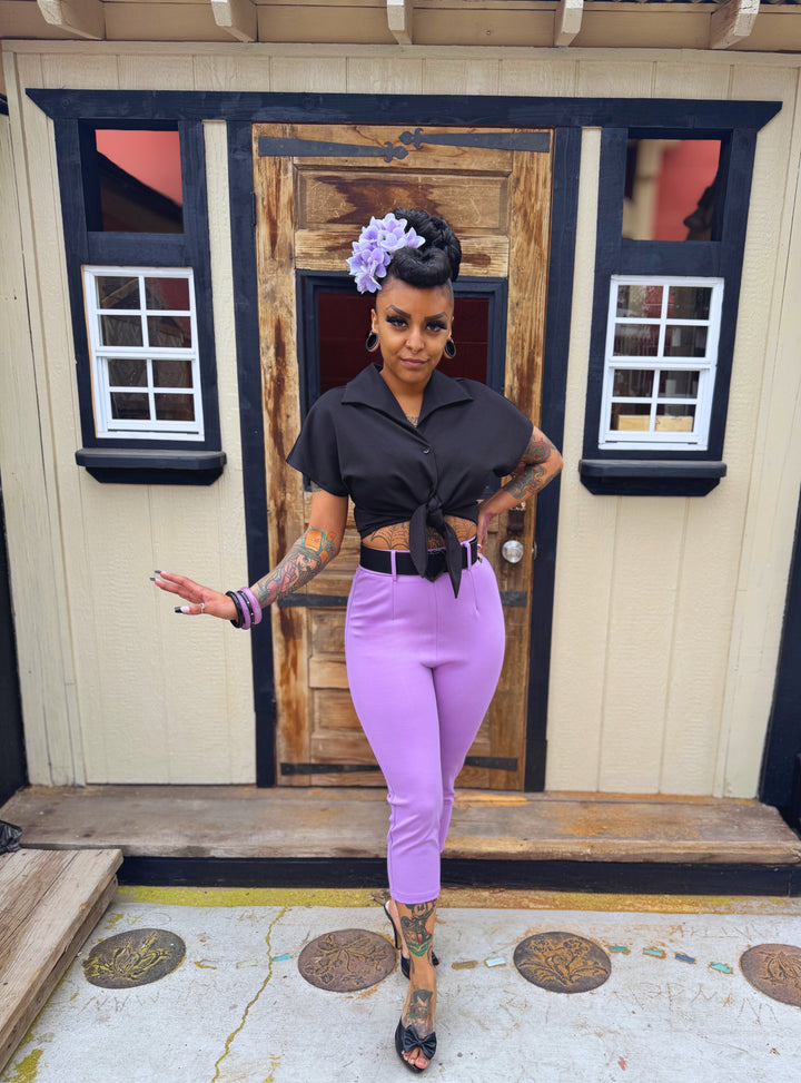 Love your curves Capri- Lilac