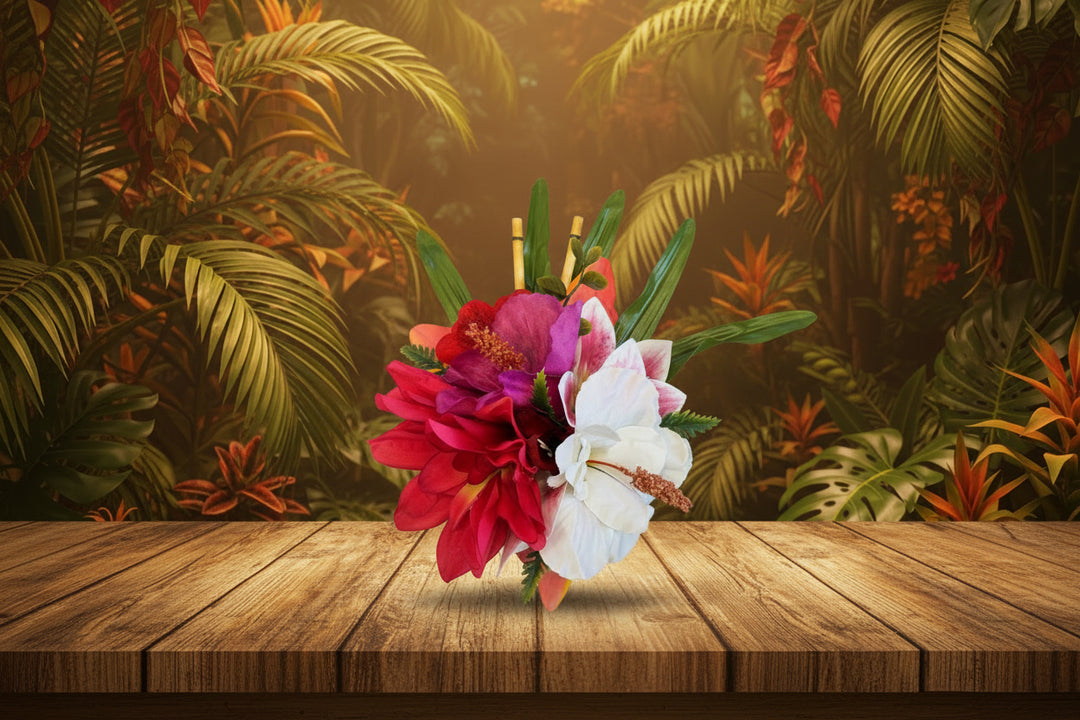 Tropical pinup hair flowers