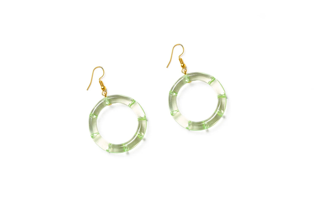 Heavy Carve Drop Hoop Earrings