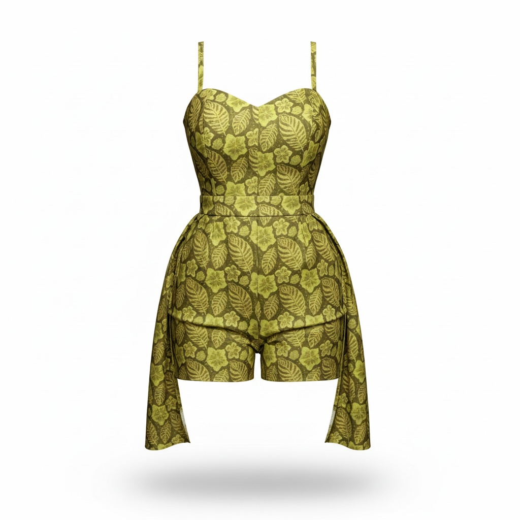 Playsuit with matching skirt