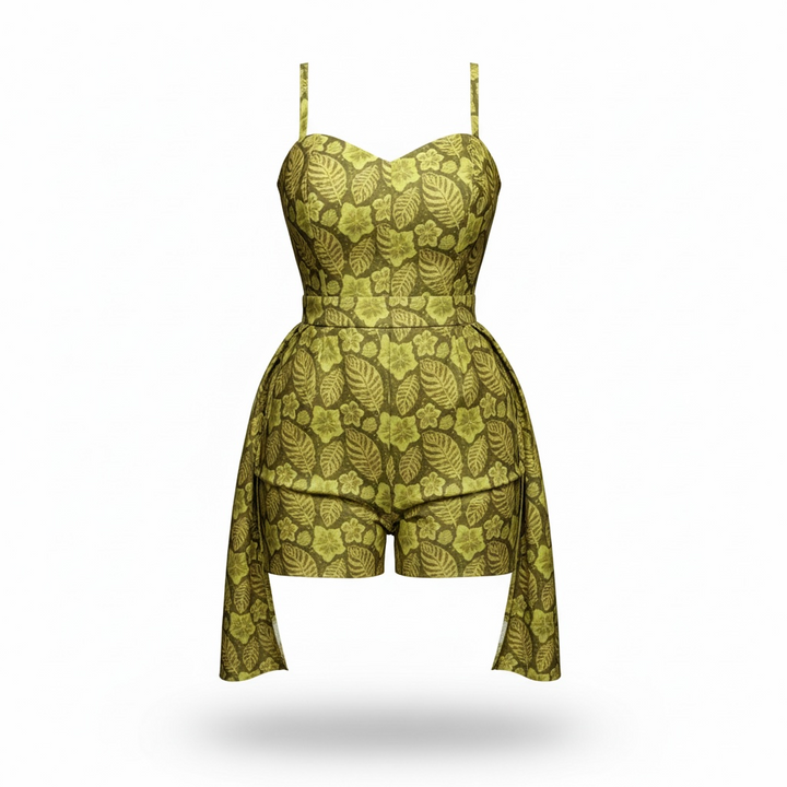 Playsuit with matching skirt