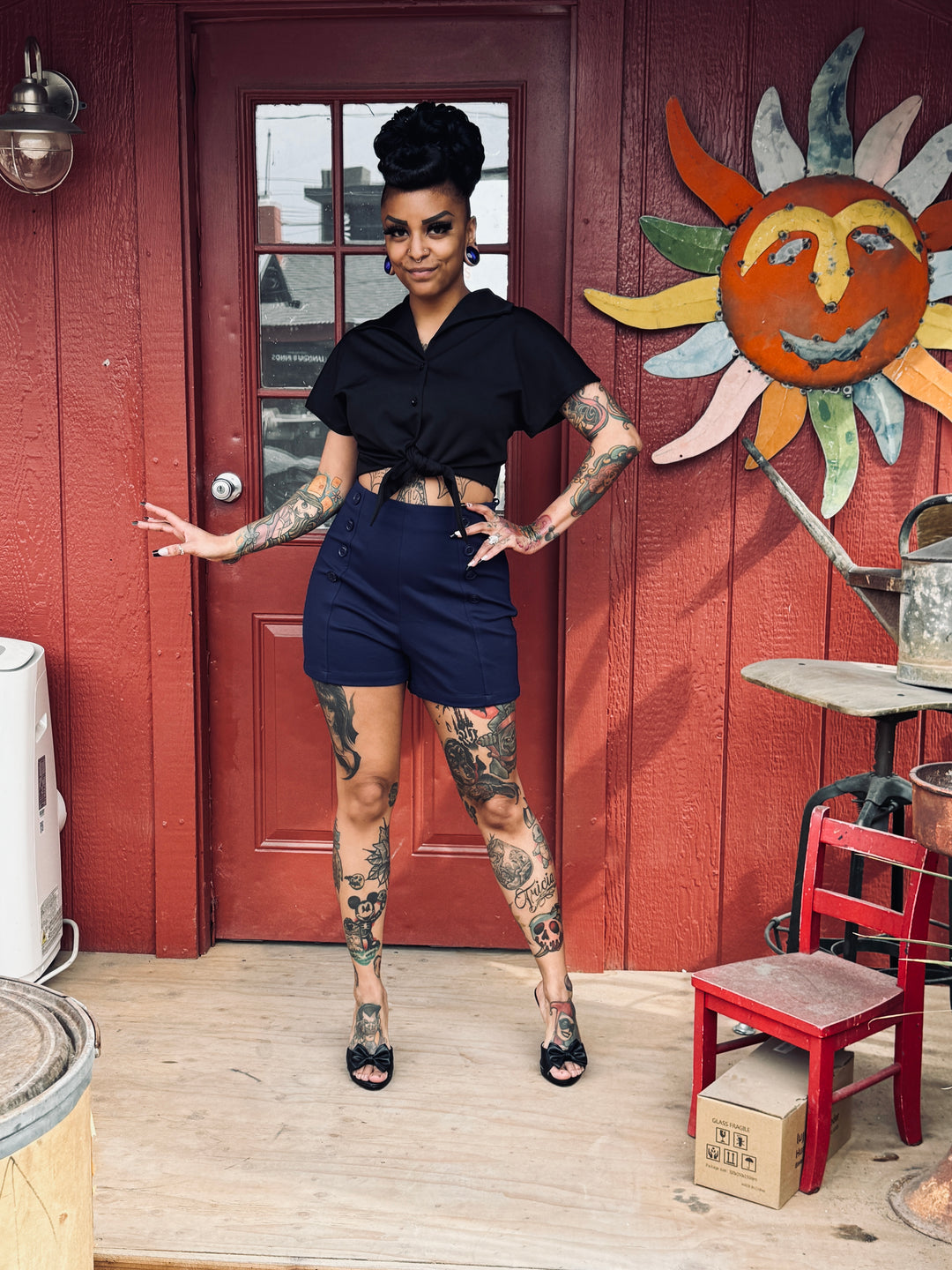 High waist shorts