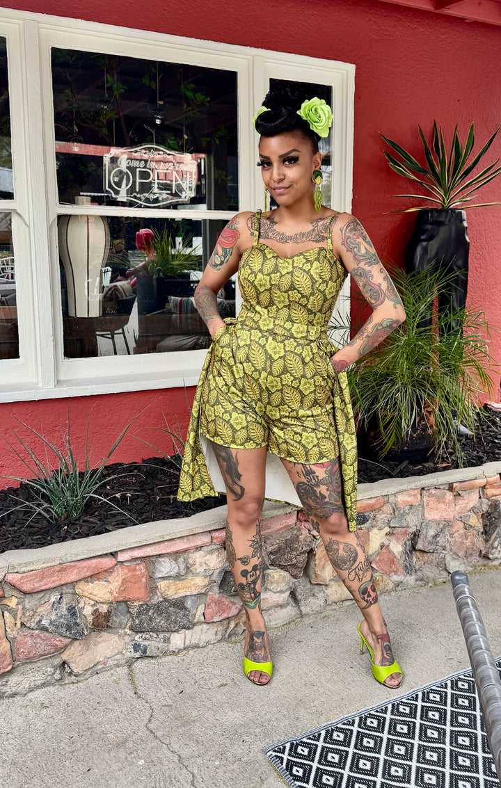 Playsuit with matching skirt