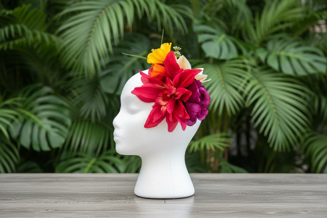 Tropical pinup hair flowers