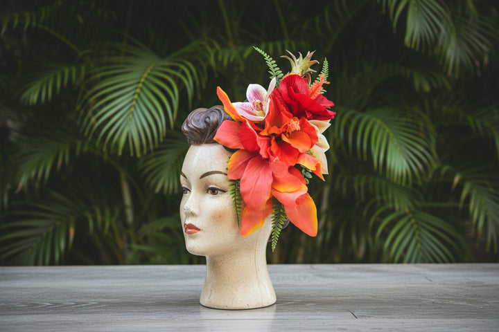 Tropical pinup hair flowers