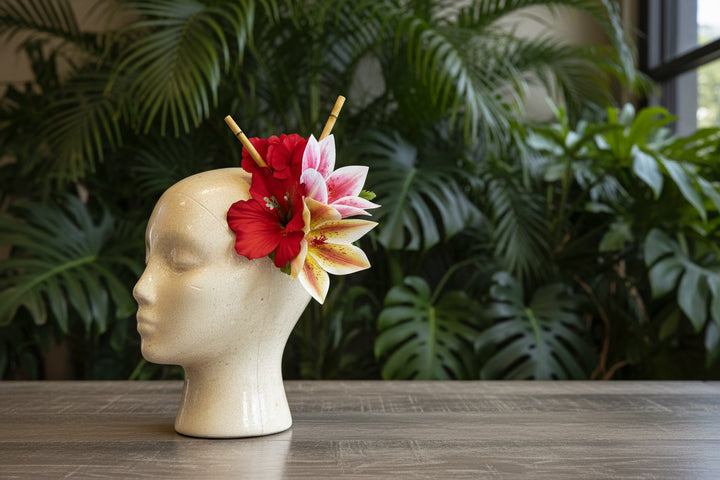 Tropical pinup hair flowers