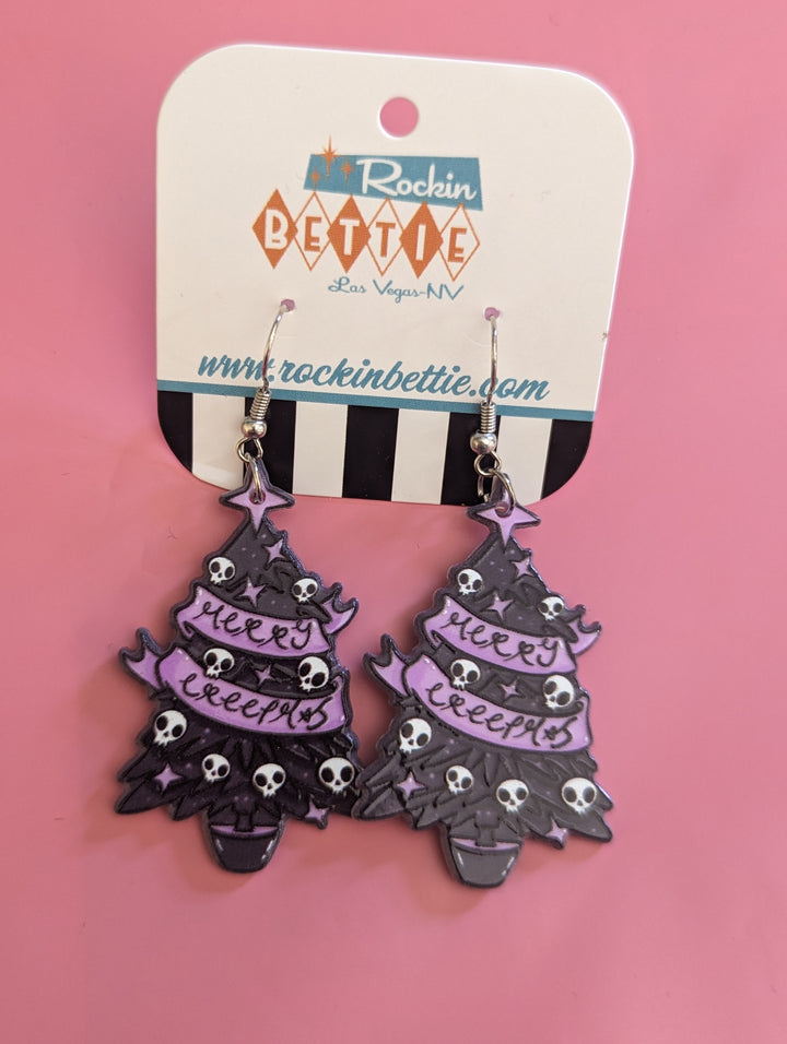 Christmas tree earrings