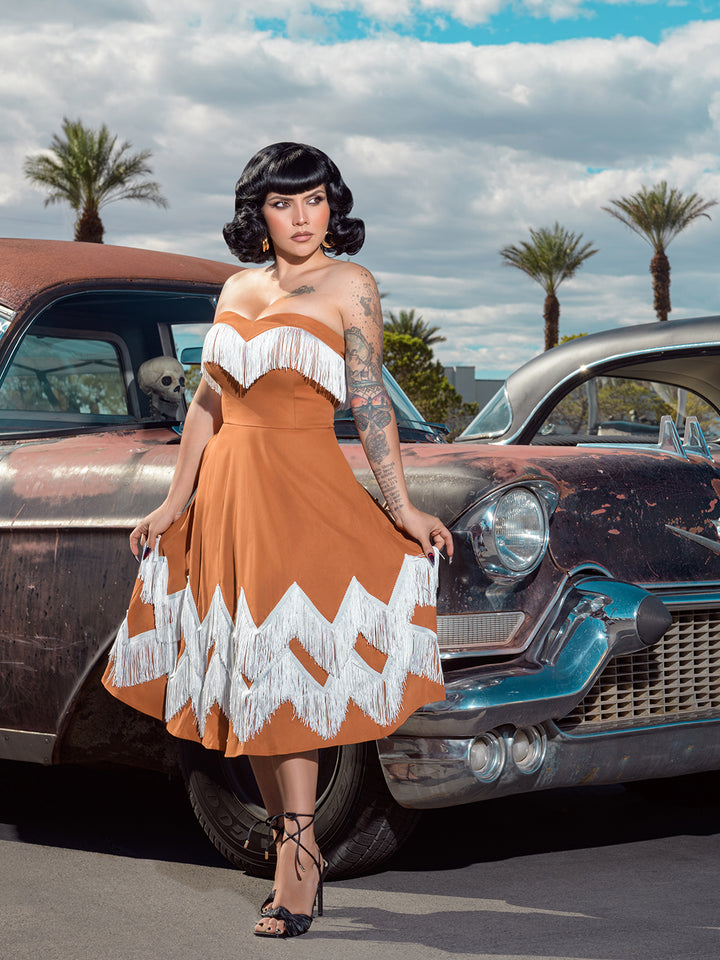 The El Cortez swing dress Honey Ginger