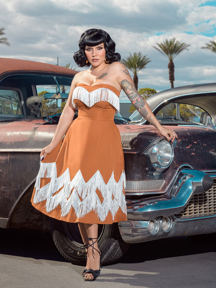 The El Cortez swing dress Honey Ginger