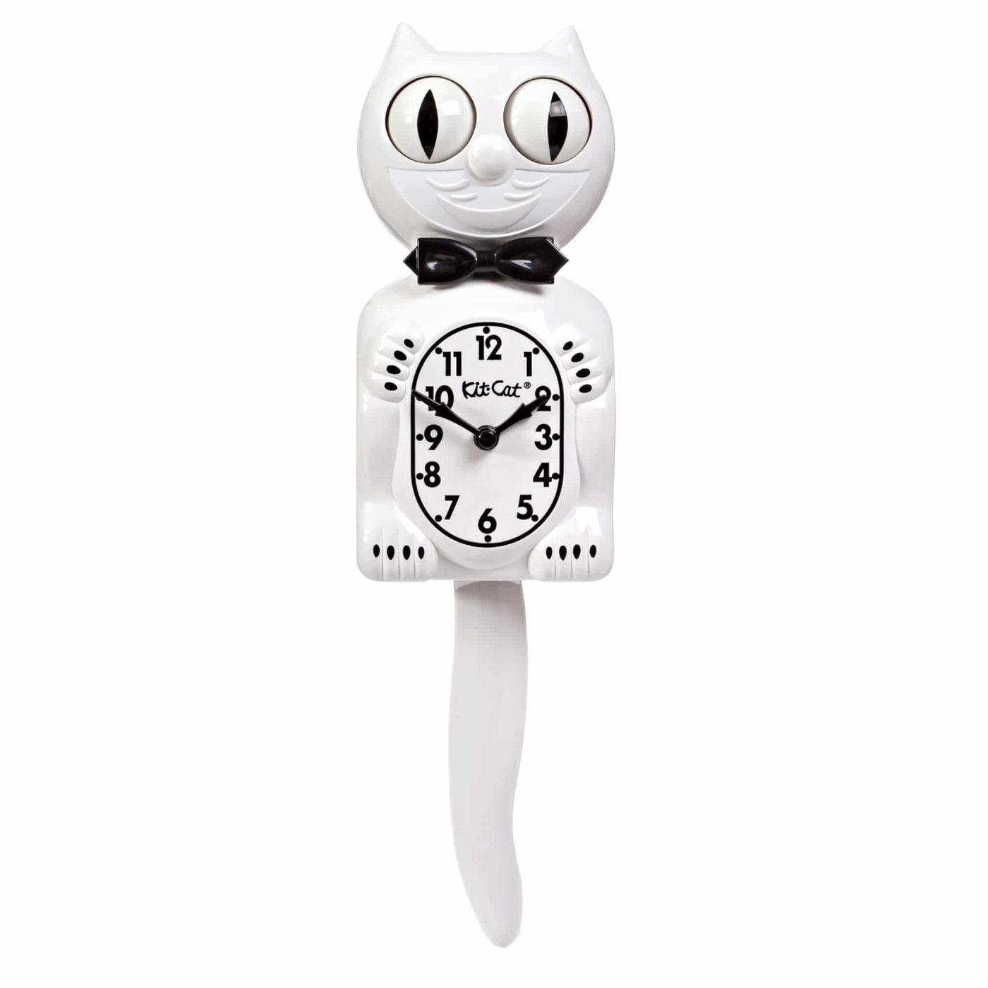 White Kit cat clock 15.5"