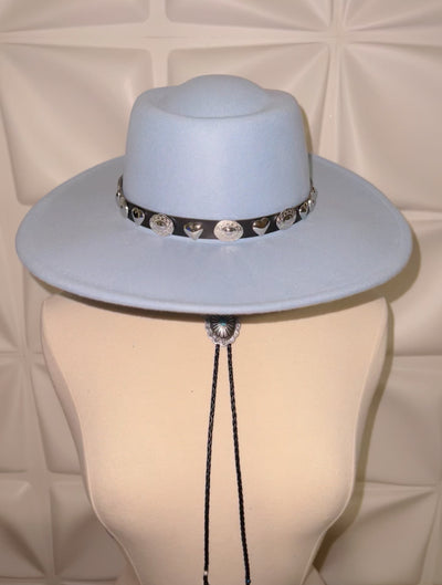 Blue outlaw Heart studded hat
